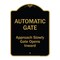 Signmission Designer Series-Automatic Gate Approach Slowly Gate Opens Inward, 24" x 18", BG-1824-9863 A-DES-BG-1824-9863 - alternate 1